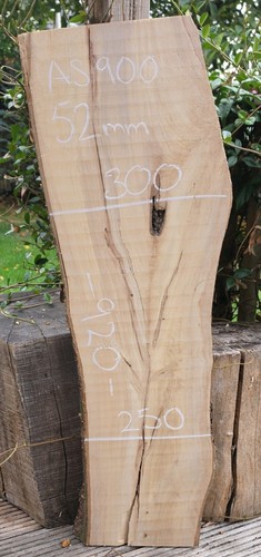 Live edge ash - ash, slab