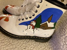 Dr Martens White Boots Size 6