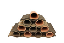 Pleco Hide/cave stacking plate - Brown colour