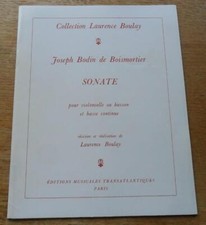 Joseph Bodin de Boismortier SONATE violoncello etc collection Laurence Boulay