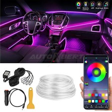 5-In-1 RGB LED Interior Strip Light Car Ambient Atmosphere Lighting APP Control