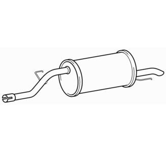 Rear exhaust silencer back - rear, box