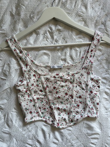 Bershka white red - &,
