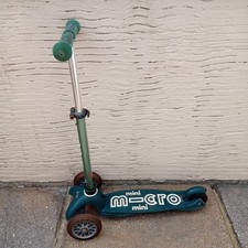 Mini Micro 3 Wheel Scooter Dark Green Height Adjustable Boys Kids
