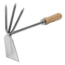 Premier 2-in-1 Hoe and Cultivator Ash Handle & Stainless Steel Tines - GTWH002