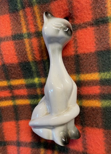 Vintage ceramic siamese cat - vintage,