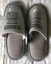 Brand New!! SNOOPY / Peanuts Ladies' Room Slippers - "Happiness is..Sleeping in"