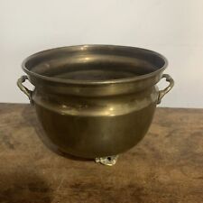 Antique Brass Footed Planter