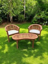 Teak Banana Curved Garden