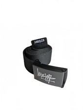 Stüssy Stock Logo Web Belt Black Military Style Flip Buckle New Adjustable