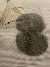 Binibamba Grey Shearling Buggy Liner Snuggler