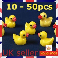 10-50X Mini Resin Ducks Yellow Tiny Mini Ducks Miniature Duck UK Seller