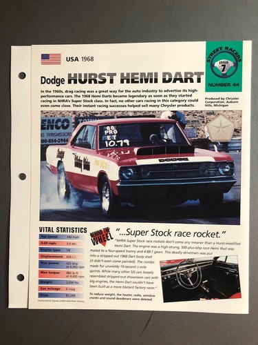 1968 dodge hurst hemi dart - hurst,