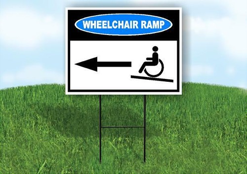 Wheelchair ramp left arrow - left,