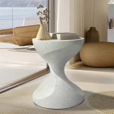 Unique Lightweight Concrete Accent Table Sofa Side Table Living Room Home Decor