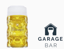 Single Bitburger Beer Glass Stein 2 Pint 1L Brand New