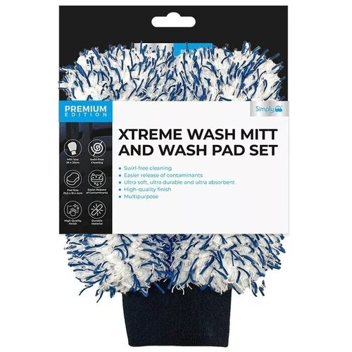 Wash mitt pad set streakless - set,
