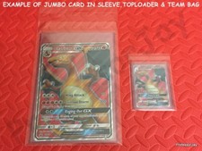 Pokemon Cards 1x JUMBO SEMI RIGID TOPLOADER + SLEEVE & TEAM BAG BW XY SM SWSH SV