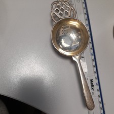 Vintage Tea Strainer Silver Plate handle