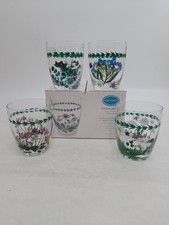 Portmeirion Botanic Garden Old Fashioned Glasses Hand Painted Set of 4 396ml box