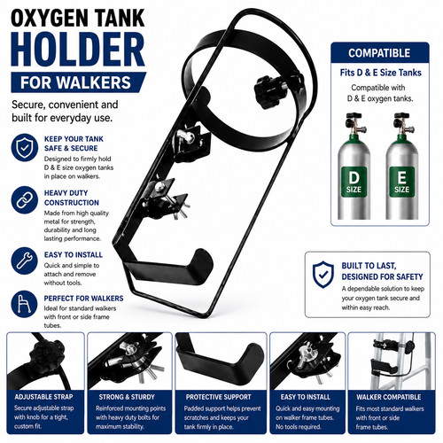 Oxygen bottle tank holder for - oxygen, bottle/tank