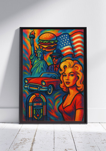 Americana icons poster - americana,