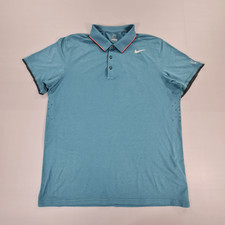 Nike Roger Federer Polo Shirt Blue XL RF 2014 Australian Open Tennis 596548 370