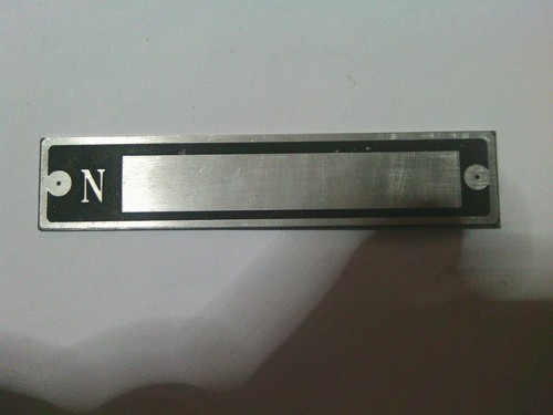 Type plate sign - frame, no