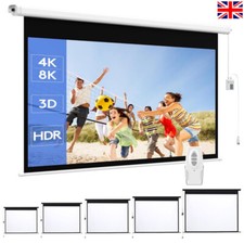 72/84/92/100/120 inch Electric/Manual Pull-Down Projector Screen Home Cinema C