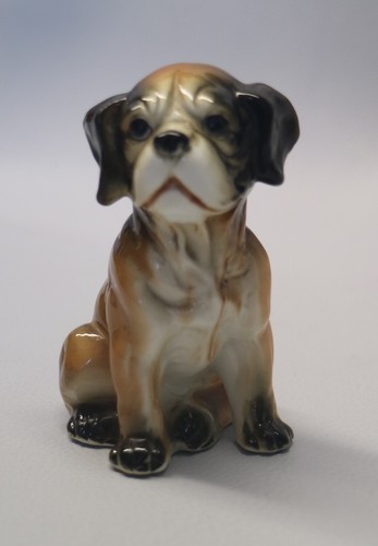 Vintage sitting boxer - sitting, dog