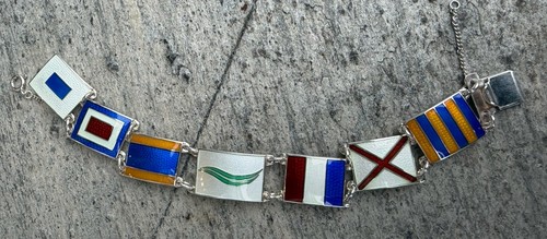 Opro sterling silver - silver, enamel