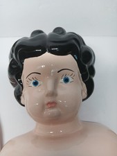 VINTAGE HAND PAINTED PORCELIAN LARGE DOLL KIT. HEAD PIECE 7"