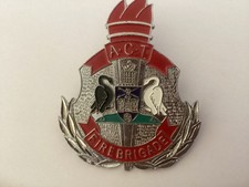 A.C.T. Australian Capital Territory Fire Brigade cap badge, impressive!