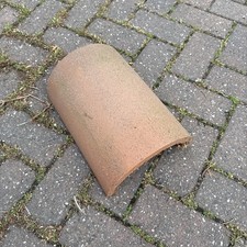 New Unused Clay Half Round Ridge & Baby Ridge Dreadnought Tile (1 of each)