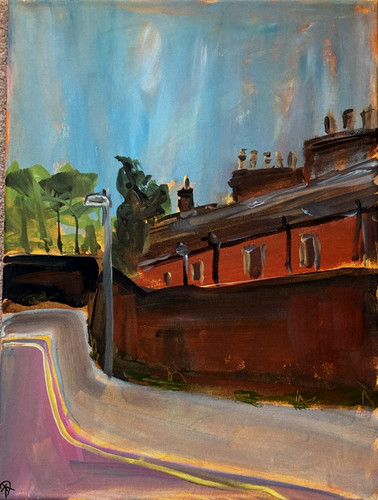 Tall wall signed acrylic - "tall,