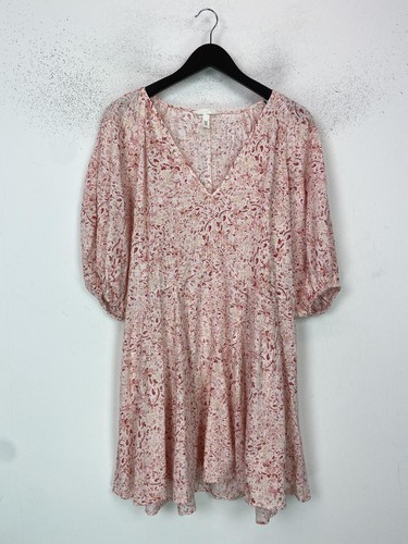 Pink floral mini smock - h&m,