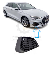 NEW FOR AUDI A3 8Y S-LINE 20 - FRONT BUMPER FOGLIGHT GRILLE BLACK RIGHT O/S