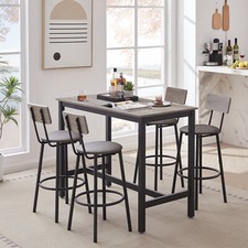 5 PCS Industrial Bar Table and