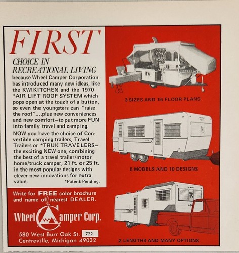 1970 print wheel camper - print, ad