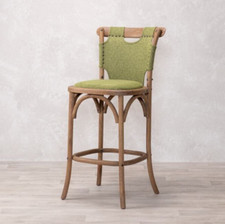 GREEN BENTWOOD UPHOLSTERED