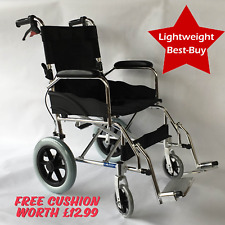 Aluminium Travel Wheelchair - Lightweight  & Fully Folding Attendant Chair
