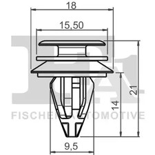 Upholstery mounting clip grey