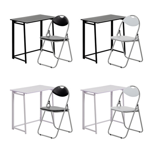 Folding wooden desk chair - desk,