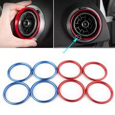 4x Interior Dashboard Air Vent Outlet Ring Cover Trim For Audi A3/S3 Q2L 12-19