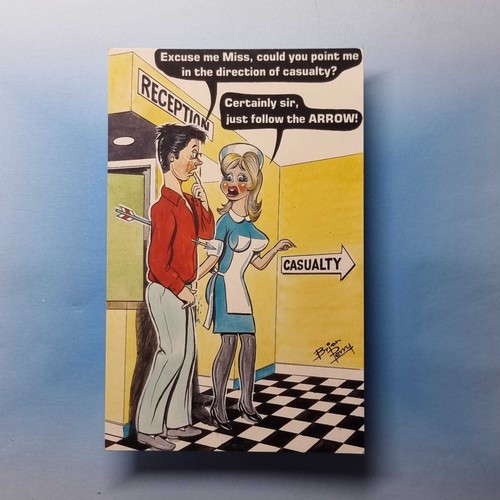 Comic postcard c1985 nurse - postcard,