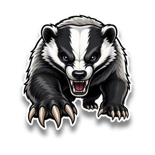 Angry badger cartoon - badger,