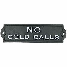 No Cold Calls Cast Iron Sign