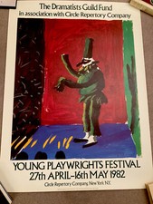 David Hockney Young Playwrights Festival Poster 1982