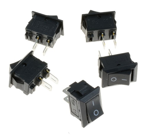 Small mini black - on/off, rocker