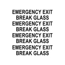 4x EMERGENCY EXIT BREAK GLASS